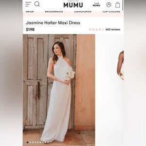 showmeyourmumu Jasmine halter maxi dress - white